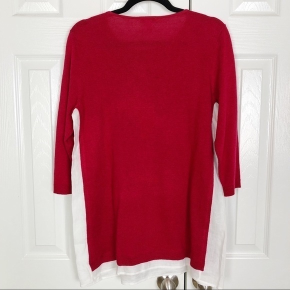 New J. Jill Linen Side Panel 3/4 Sleeve Sweater - Picture 8 of 8